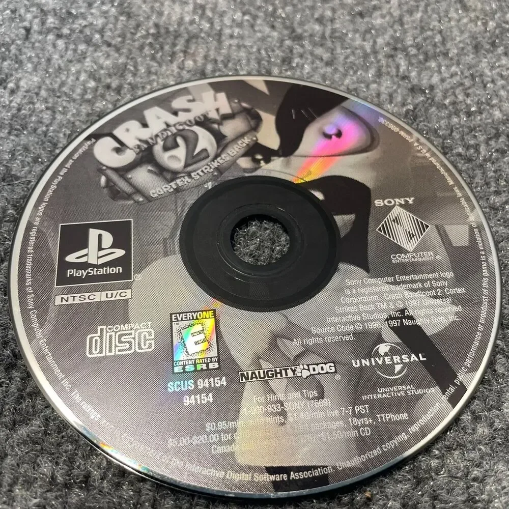 Crash Bandicoot 2: Cortex Strikes Back (Sony PlayStation 1, 2000)
